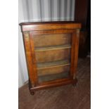 A Victorian walnut pier cabinet, marquetry inlaid decoration, 105cm high, 75cm wide, 28cm deep