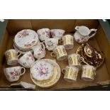 A collection of Royal Crown Derby Posies pattern, china tea wares along with 1128 pattern small