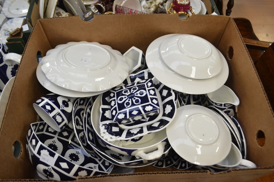 Royal Crown Derby blue and white tea wares including plates, vases, pin dishes etc - Image 2 of 2