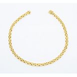 ****WITHDRAWN FROM SALE *****A yellow metal panther style link necklace, stamped 750, approx 78.