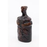 19th Century stoneware figure flask