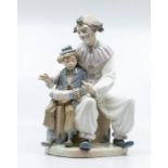 Large Nao figure of clown and boy clown