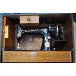 Singer Sewing machine, late 1940's, in original wooden case, little use