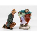 Two Royal Doulton figures comprising Winter HN2088 and the Poacher HN2043