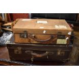 Two vintage suitcases