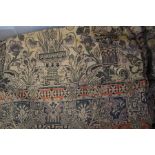 19th Century wall hangings, tapestry works of floral design, hand made (AF)