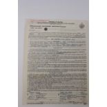 Jerry Lee Lewis Original Signed Contract
