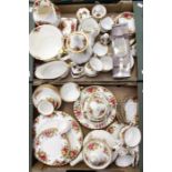 A collection of Royal Albert Old Country Rose tea and dinner wares including vases (Q)