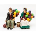 A Royal Doulton The Old Balloon Seller and The Balloon Man AF