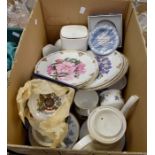 A collection of 1950's china tea wares including cabinet plates