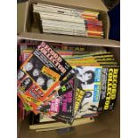 ***OBJECT LOCATION BISHTON HALL***A large box of Music magazines - Record Collectors small and large