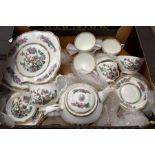 A Duchess Indian Tree pattern dinner and tea service, including 12 dinner plates, dessert plates,