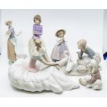 Six Nao figures of young ladies and girls