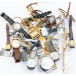 A collection of ladies and gents wristwatches to include gents watches, a vintage gents Bernex