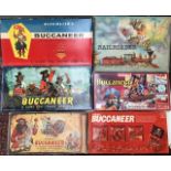 Vintage Waddingtons Board Games to include Railroader and five versions of Buccaneer, 1958 to