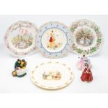 A collection of ceramics to include; three Royal Doulton figures including Christmas Morn HN3212,