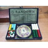 A cased Sandown game in good condition for age, made by Ayr Games