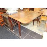An Edwardian wine table on earlier tripod base together with a 19th Century Pembroke type drop