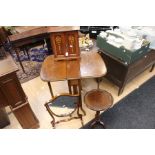 A collection of furniture, comprising Edwardian mahogany Sutherland table, an Edwardian mahogany