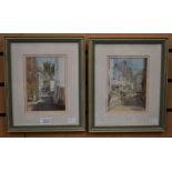 A pair of pastel pictures by Michael Smith, mid to late 20th Century, signed bottom right