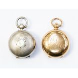 A Victorian silver sovereign case the round case opening to reveal a double sided holder for