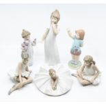 Six Nao figures of young ballet dancers and children
