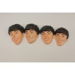 Beatles set of 4 original plaster heads
