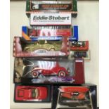 Die cast vehicles to include Eddie Stobart Trucks, Burago Bugatti, Road Signature Ford 3-window