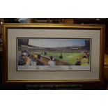 Gary Holmes (20th Century) Pride Park Stadium Derby County Football Club, colour print, signed lower