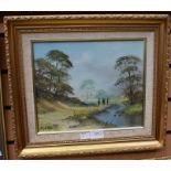 A pair of Digby Page oils on board, both signed, country scenes