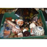 A collectors lot containing reproduction Chinese items including ginger jars, cased souvenir