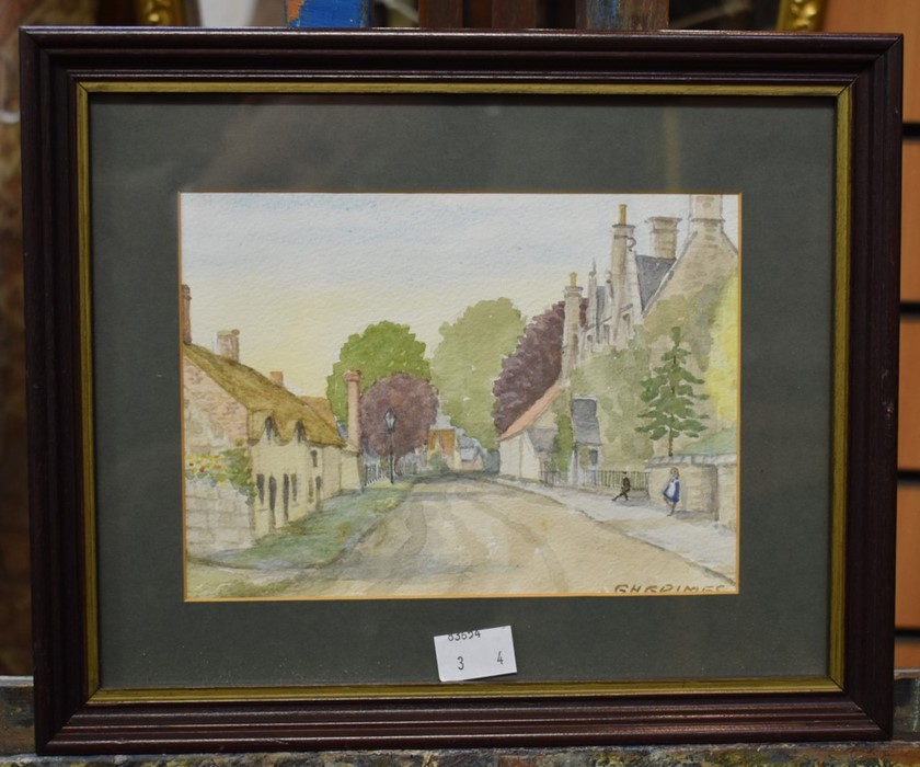 A collection of watercolours, Derby interest and surrounding villages - Image 3 of 4
