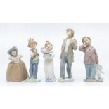 Five Nao figures of young children