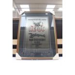 Monsters of Rock - Donington Park 22nd August 1981, a presentation award - framed, this is a metal