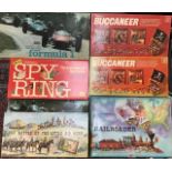 Vintage Board Games by Waddingtons, to include Railroader, Formula 1(two versions), Battle of the