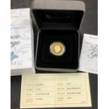 Australia Perth Mint Quarter ounce 24ct Gold coin Commemorating the Royal Baby. (7.777g)