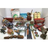 Vintage toy collection including Triang Wakouwa Dog, Yone Japan clockwork crocodile, Benbros State