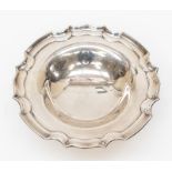 A George VI silver comport, with wavy raised rim, on trumpet foot by James Dixon, Sheffield, 1949,