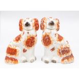 A pair of late 19th Century Staffordshire dogs