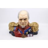 A Michael Sutty limited edition bust of Winston Churchill, No 110/250. Height approx 22cm. Marks
