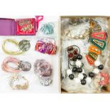 A collection of costume jewellery to include various designs and colours of necklace, bracelet and
