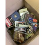 ***OBJECT LOCATION BISHTON HALL***A large box of cds mostly 80s pop and 3 smaller boxes of soul