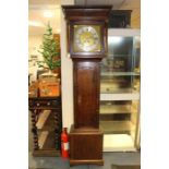 A George III oak 30 hour longcase clock, late 18th Century, maker is Thomas Noon, the hood with