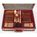 A Bestecke Solingen 12 place canteen of cutlery cased set, with locking action, Andre Zach