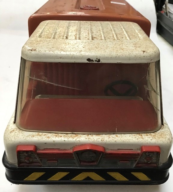 Texaco Tanker, large scale tinplate with plastic wheels Petrol tanker made by Park Plastics, - Image 4 of 8