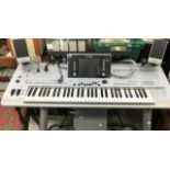 Yamaha Tyros 4 Electric keyboard on stand, digital workstation with accessories,