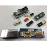 A collection of Corgi and Matchbox toy cars
