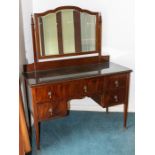 ****TO BE SOLD ON LOCATION***A collection of Edwardian mahogany bedroom furniture, comprising double