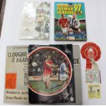 A collection of assorted football memorabilia to include: an incomplete Merlin's Premier League 97