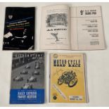 A collection of four motor racing programmes to include: Motor-Cycle Road Race, Ansty Aerodrome